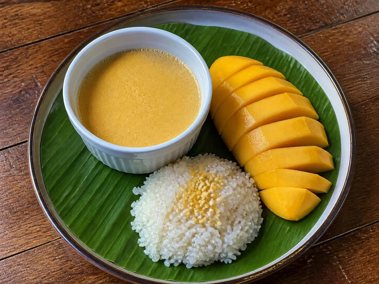 Thai Coconut Custard — served