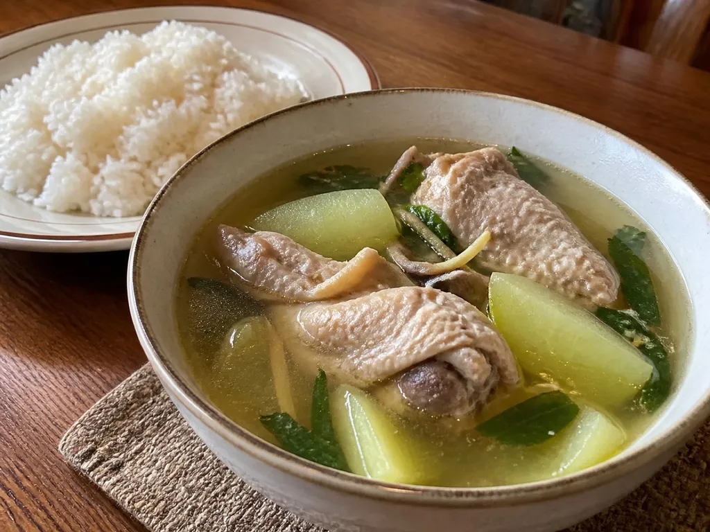 Tinolang Manok — plated and served