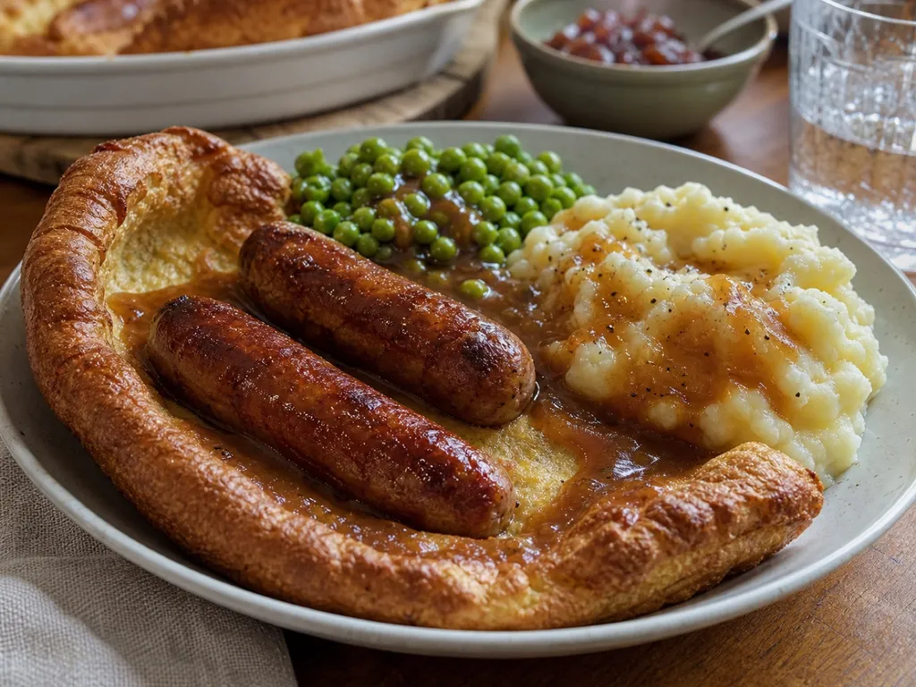 Toad in the Hole — plated and served