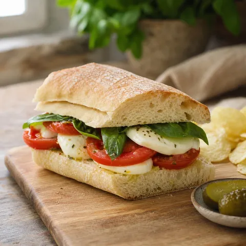 Tomato and Mozzarella Sandwich — Sandwiches recipe