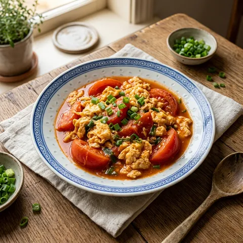 Tomato Egg Stir Fry — Chinese recipe