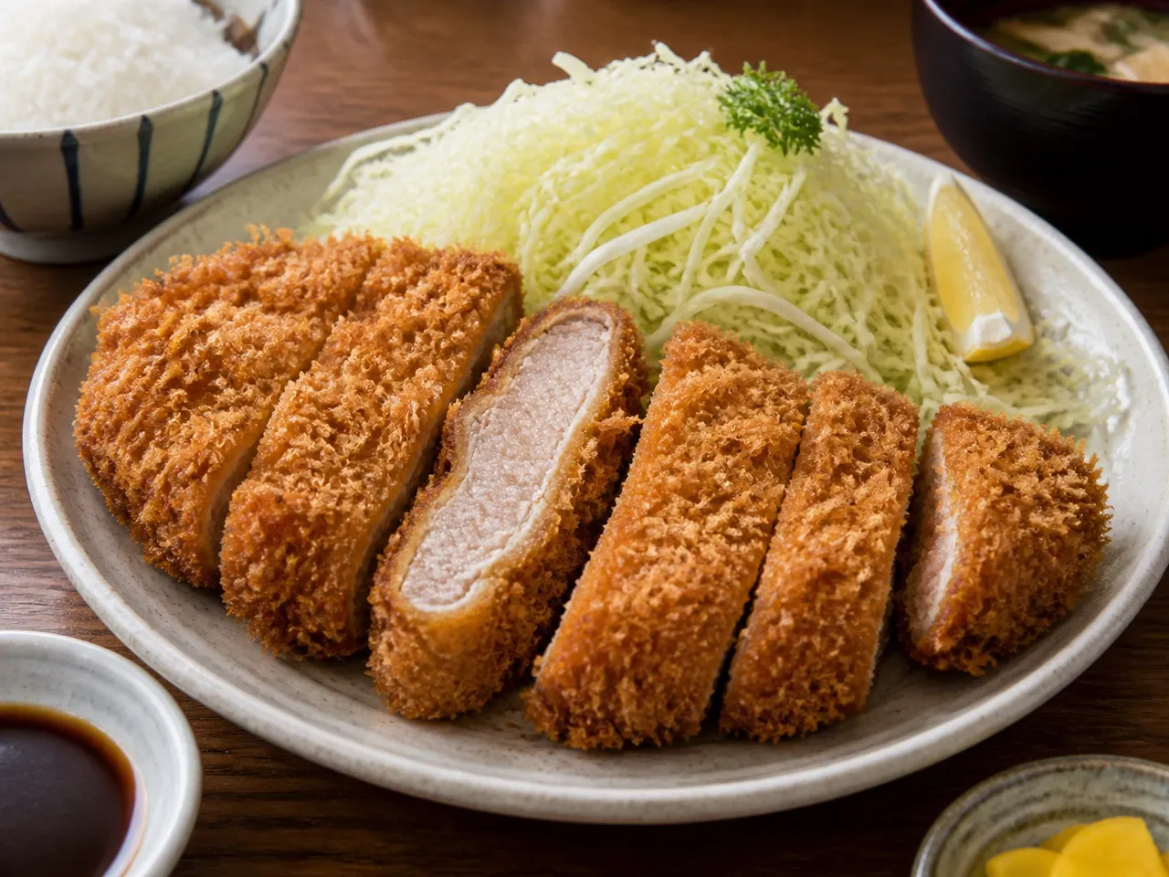 Tonkatsu — served