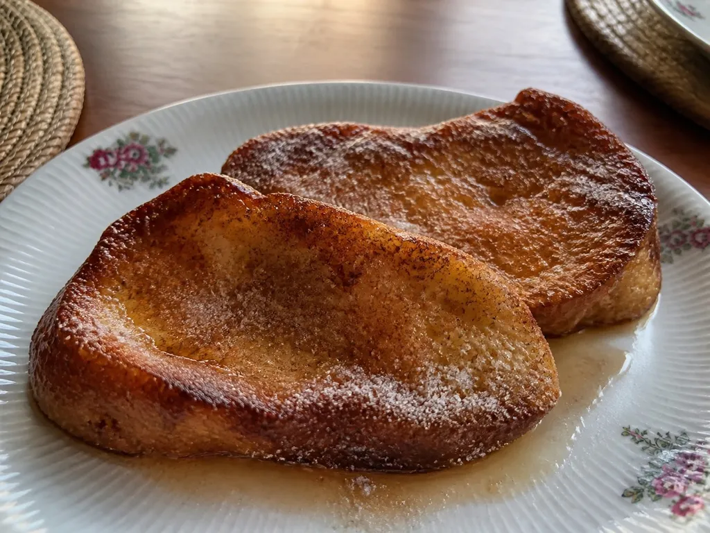 Torrijas — plated and served