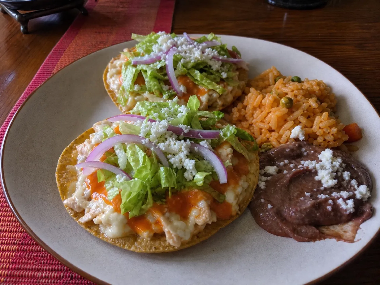 Tostadas — served