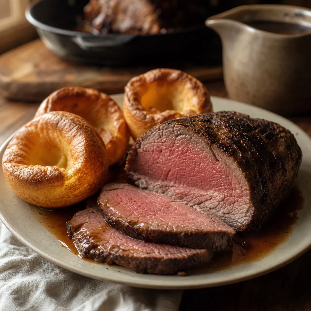 Traditional Roast Beef with Yorkshire Pudding — Meat & Pork recipe