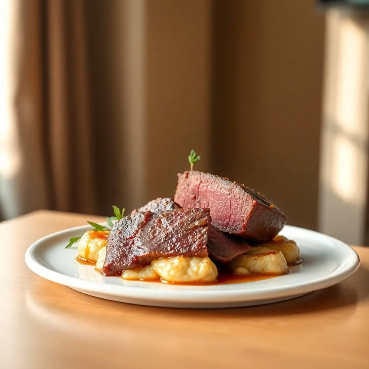 Traditional Roast Beef with Yorkshire Pudding — Meat & Pork recipe