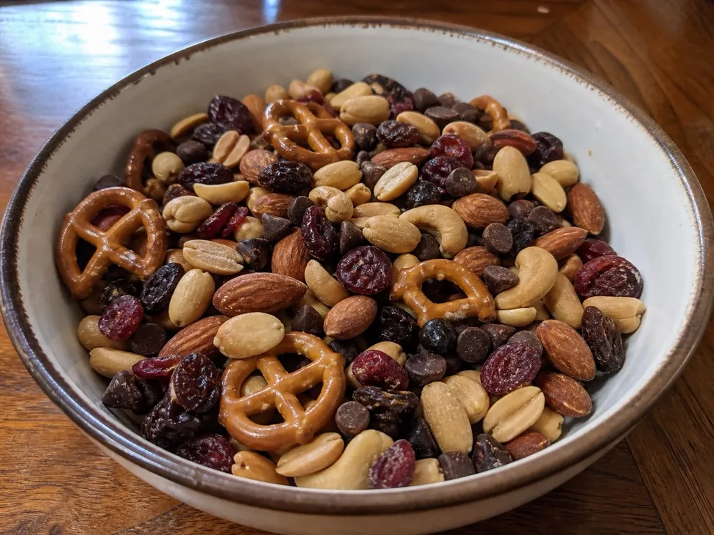 Trail Mix — plated and served