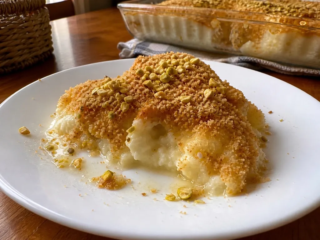 Tres Leches Cake — plated and served