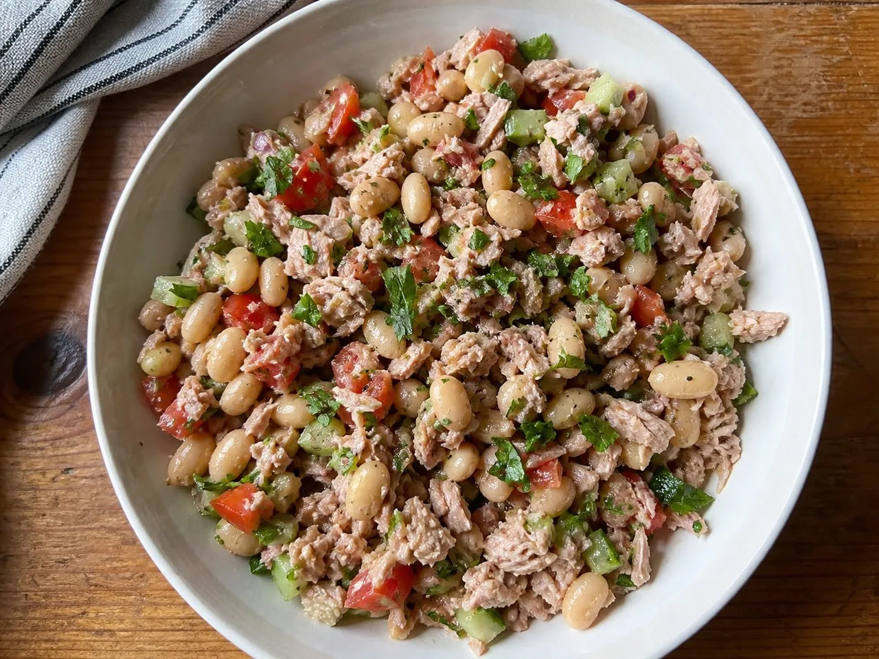 Tuna and Bean Salad — served