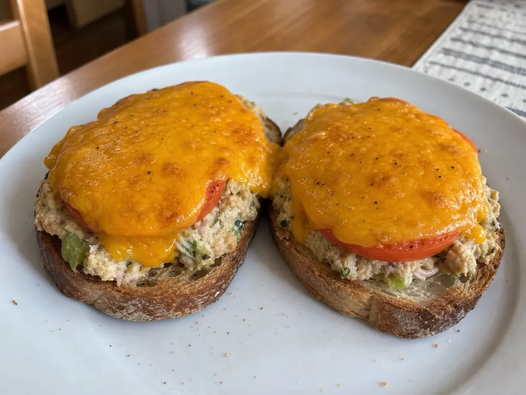 Tuna Melt — plated and served