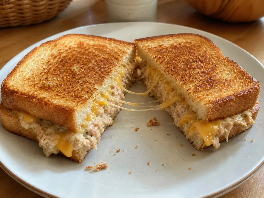 Tuna Melt — plated and served