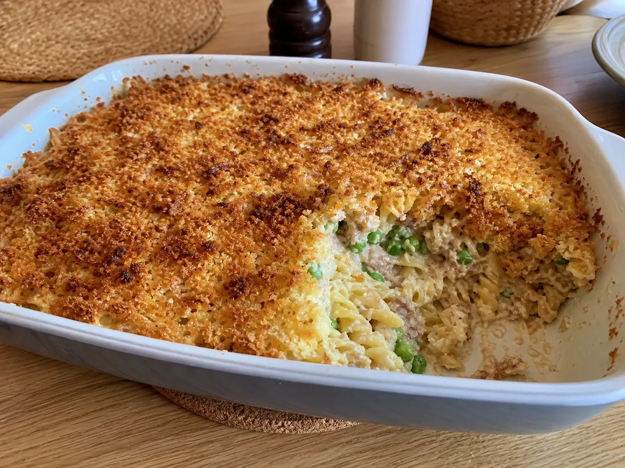 Tuna Pasta Bake — served
