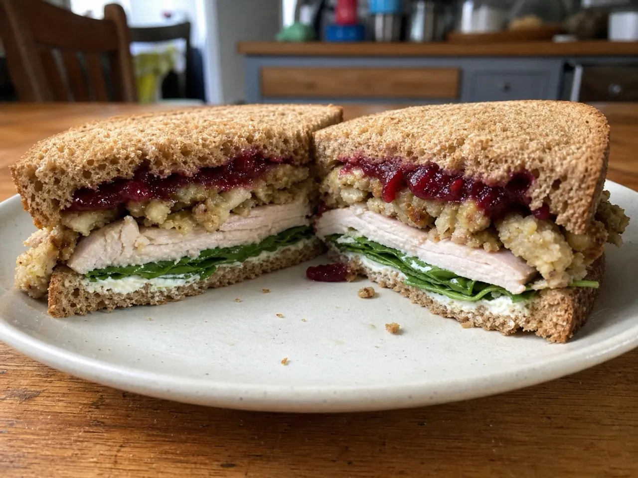 Turkey and Cranberry Sandwich — served