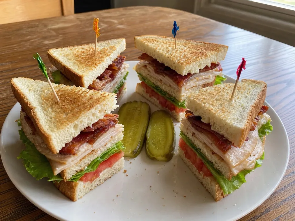 Turkey Club — plated and served