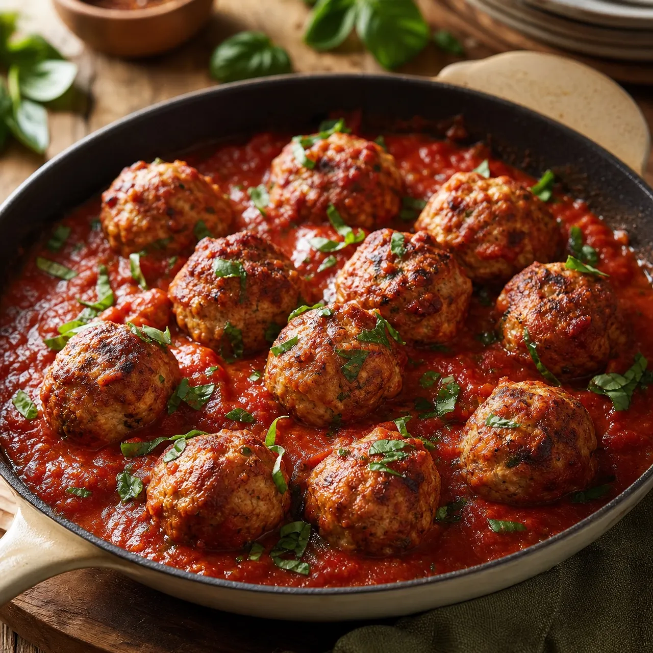 Turkey Meatballs in Marinara — Chicken & Poultry recipe