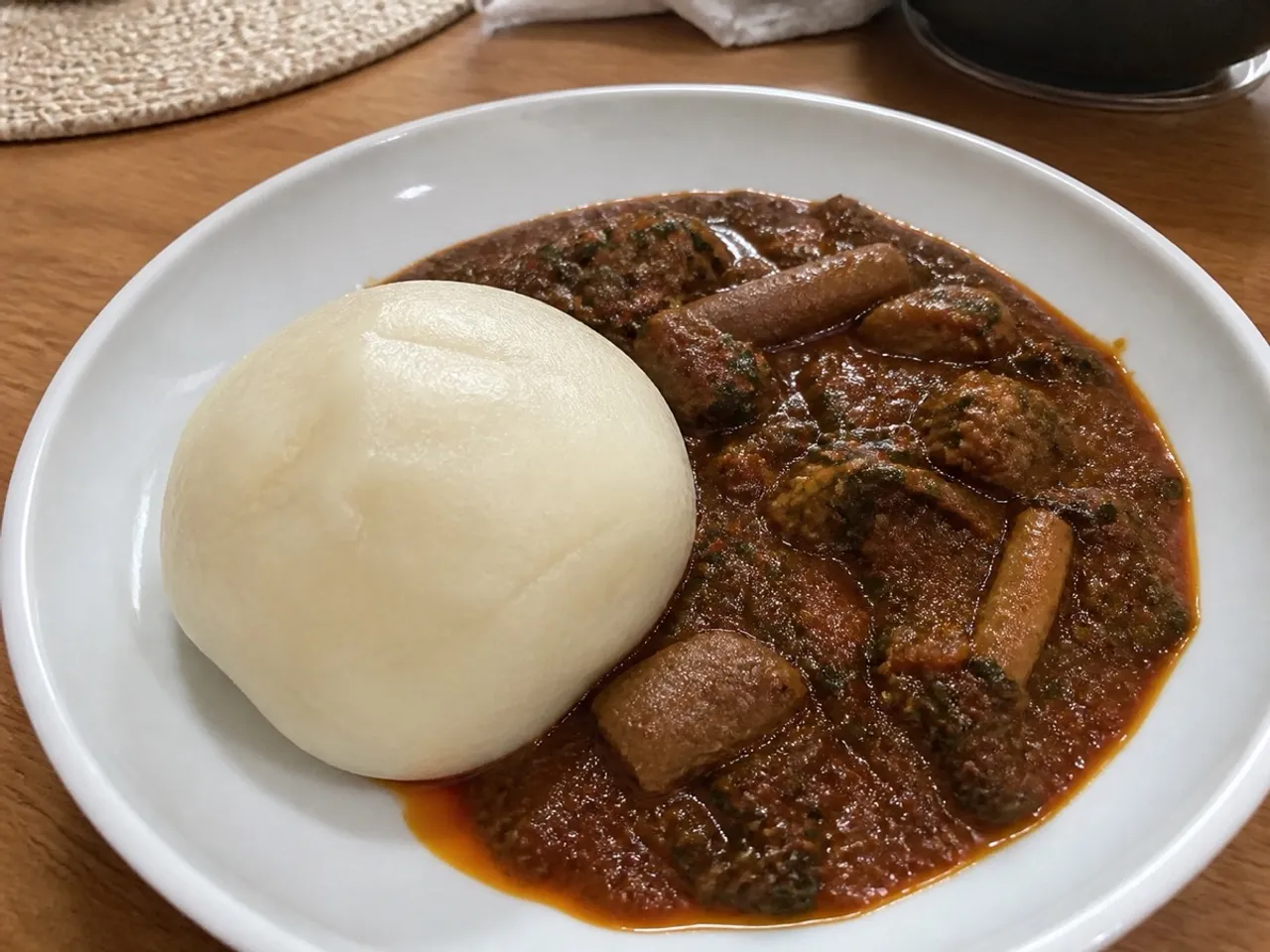 Tuwo Shinkafa — served