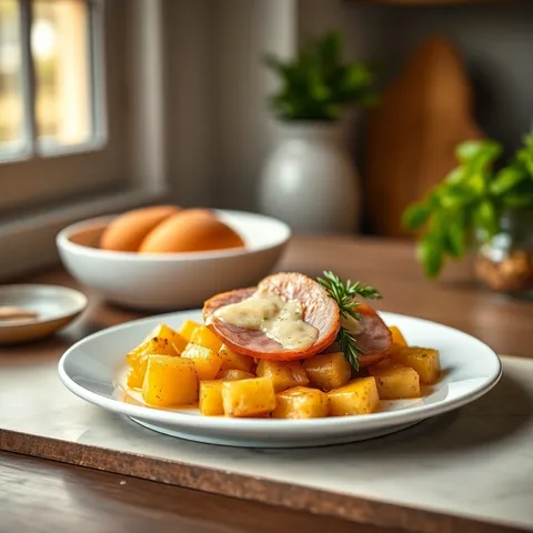 Twice Baked Ham and Cheese Potatoes