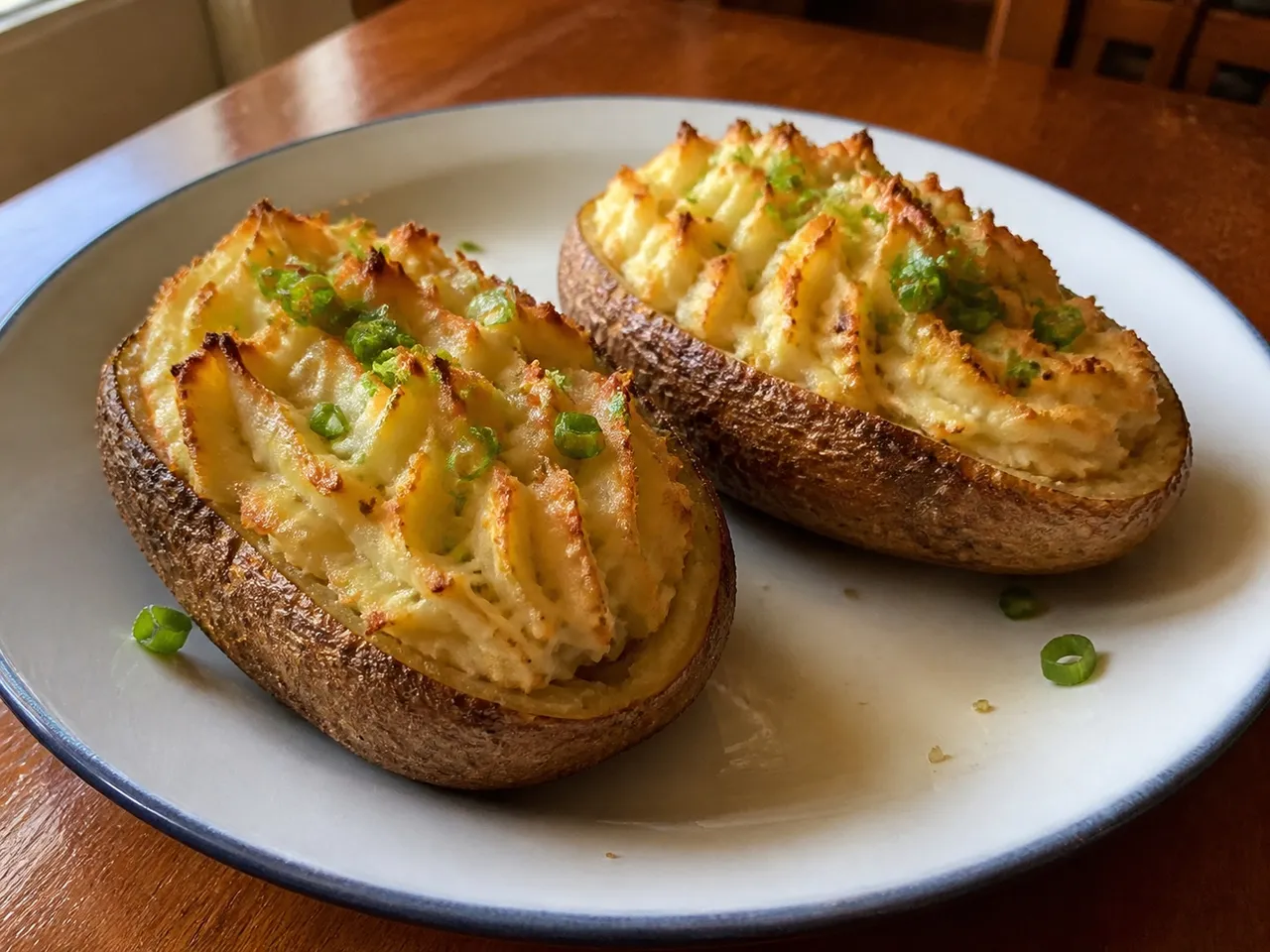 Twice Baked Potatoes — served