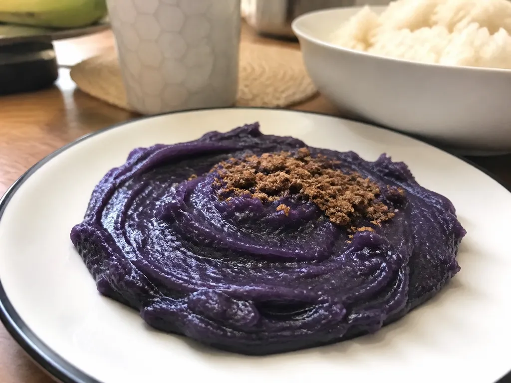 Ube Halaya — plated and served