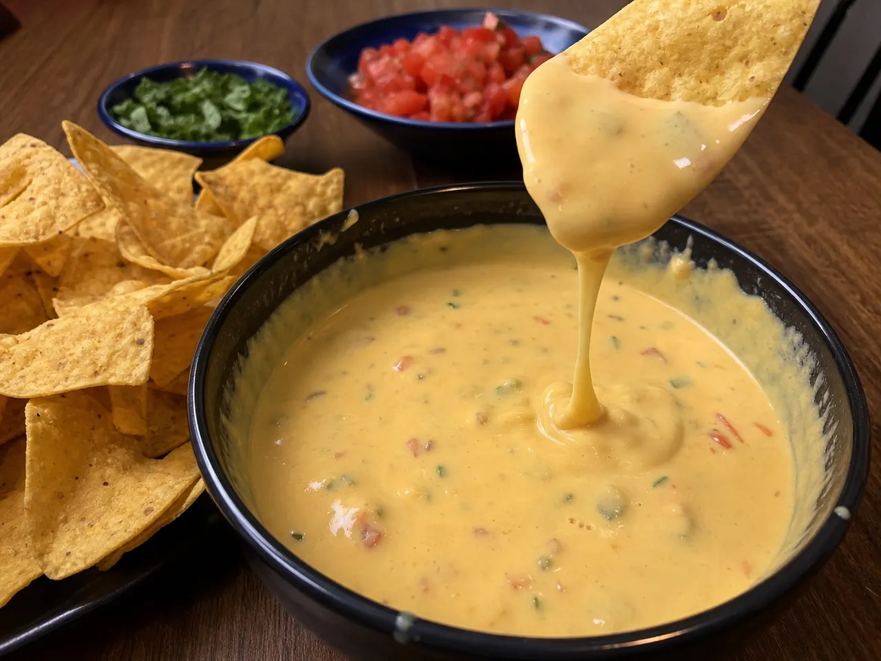Ultimate Queso Dip — served
