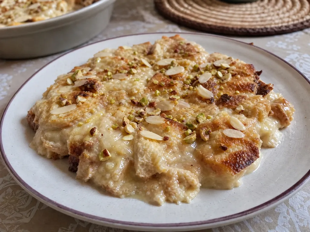 Umm Ali — plated and served