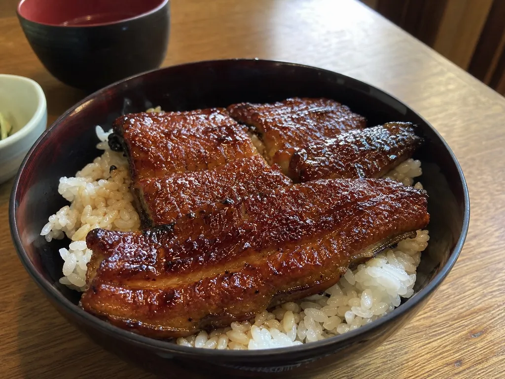 Unadon (Eel Bowl) — plated and served