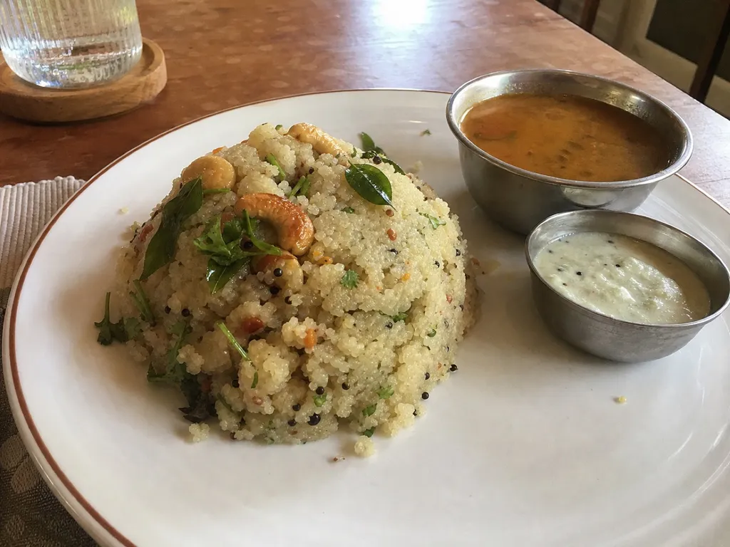 Upma — plated and served
