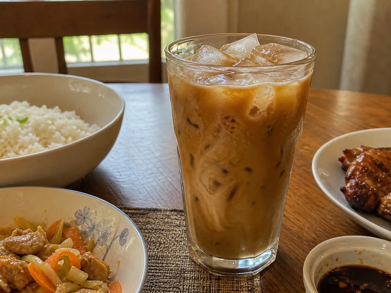 Vanilla Iced Coffee — served