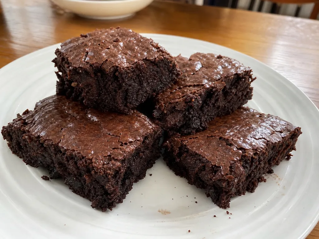 Vegan Brownies — plated and served