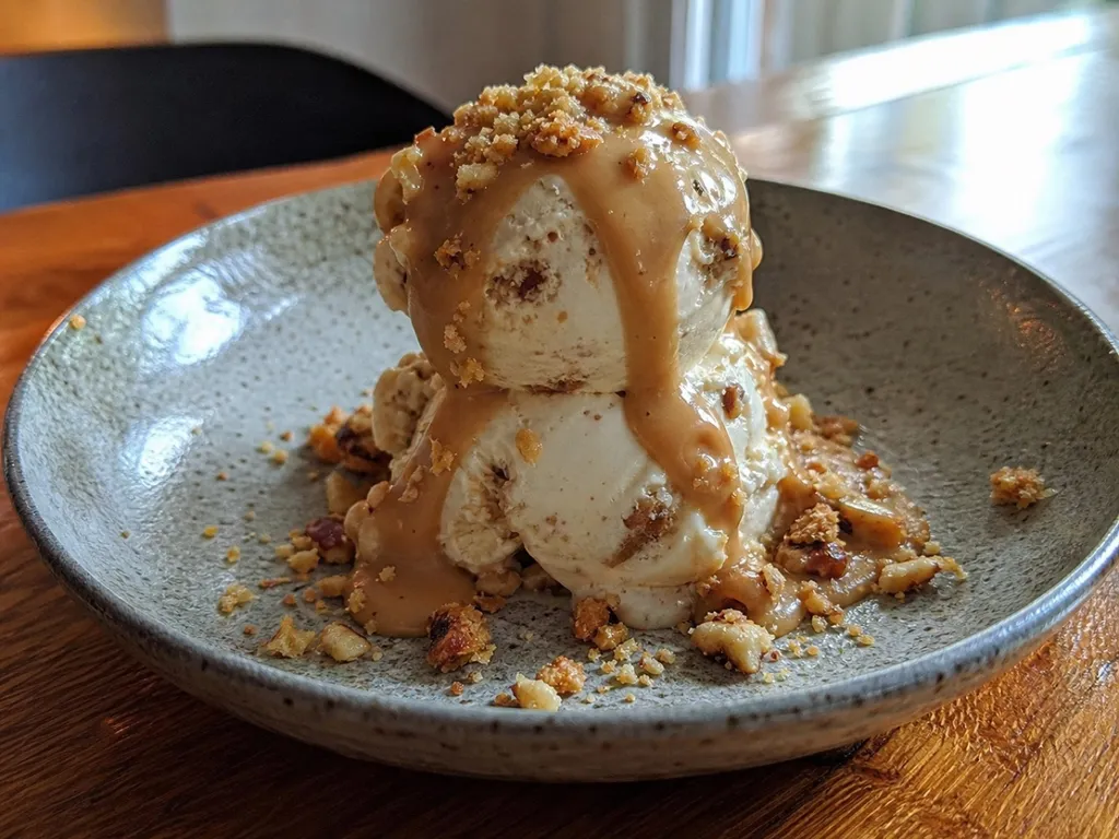 Vegan Ice Cream — plated and served