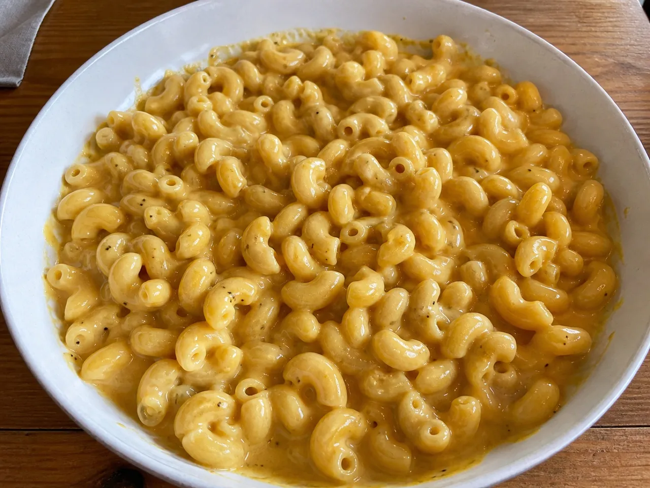 Vegan Mac and Cheese — served