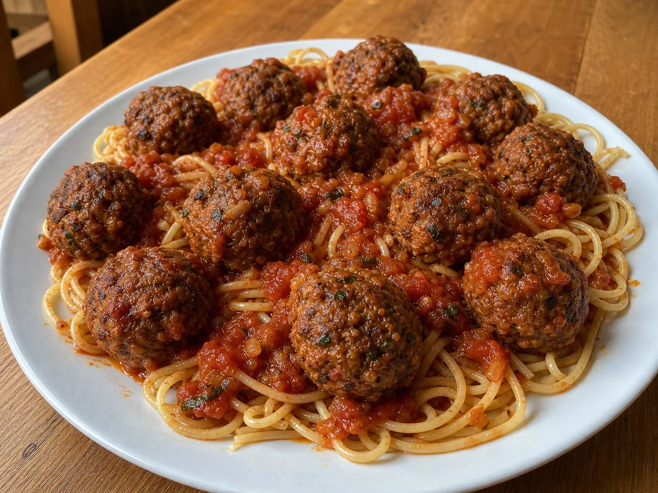 Vegan Meatballs — served