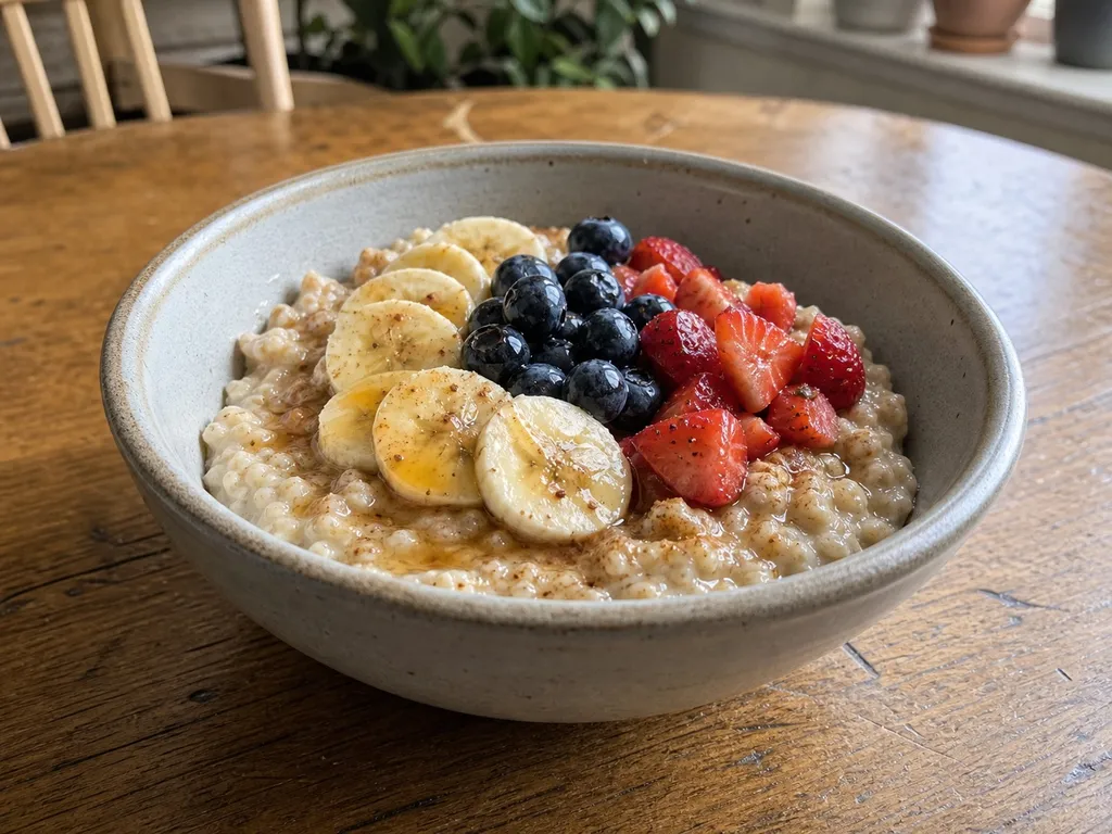 Vegan Oatmeal — plated and served