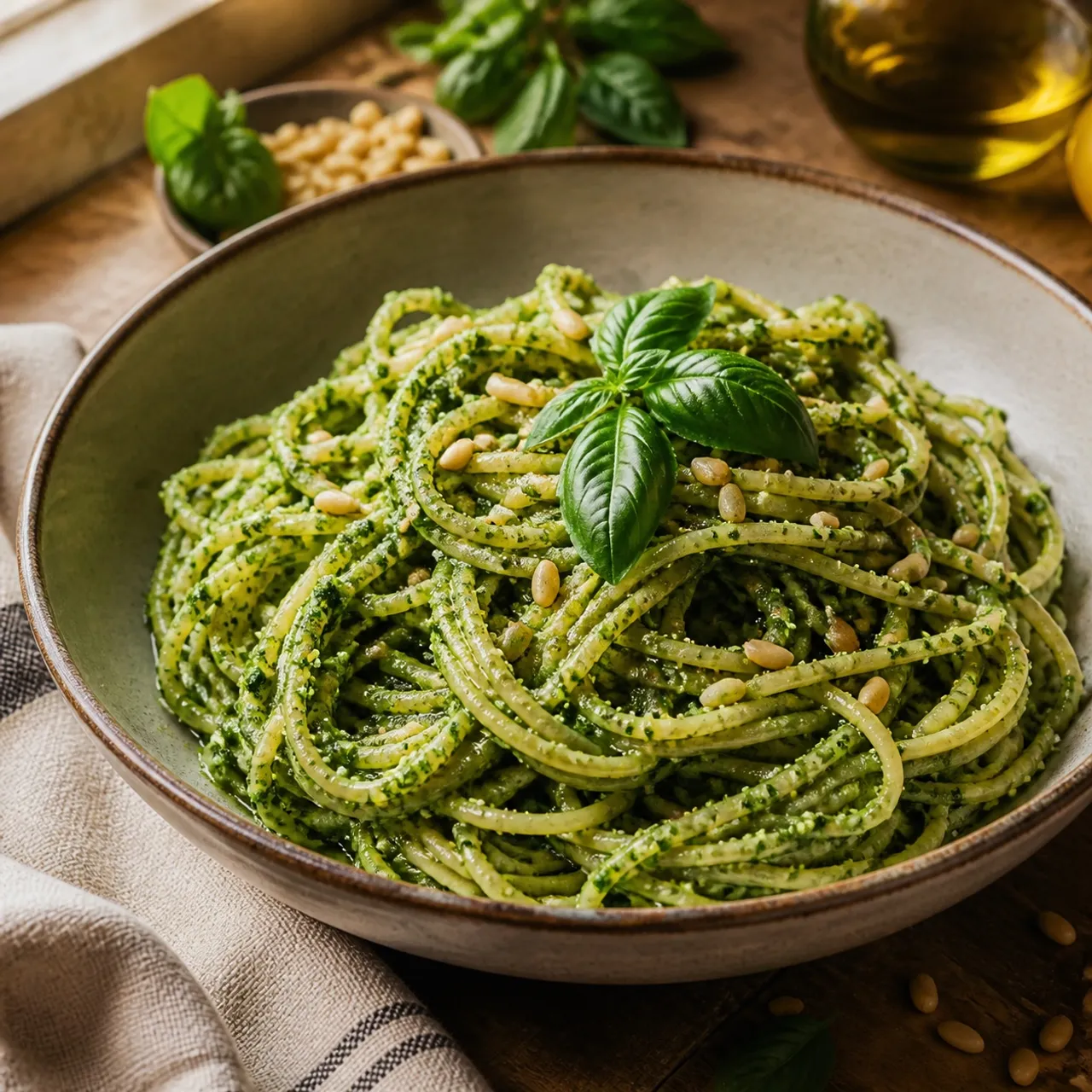 Vegan Pesto Pasta — Vegan recipe