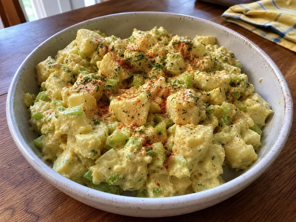 Vegan Potato Salad — plated and served