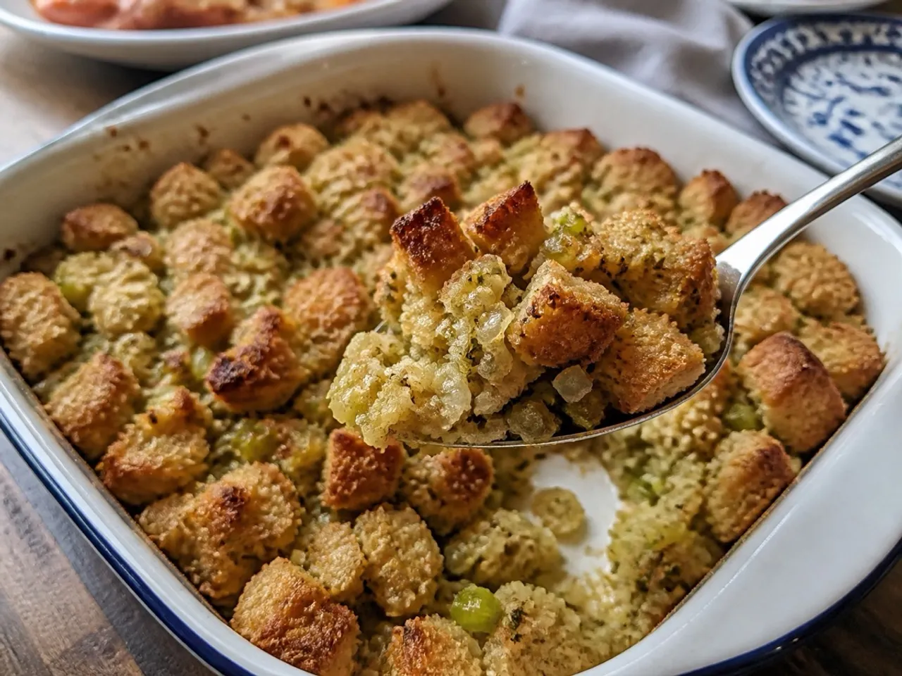 Vegan Stuffing — served