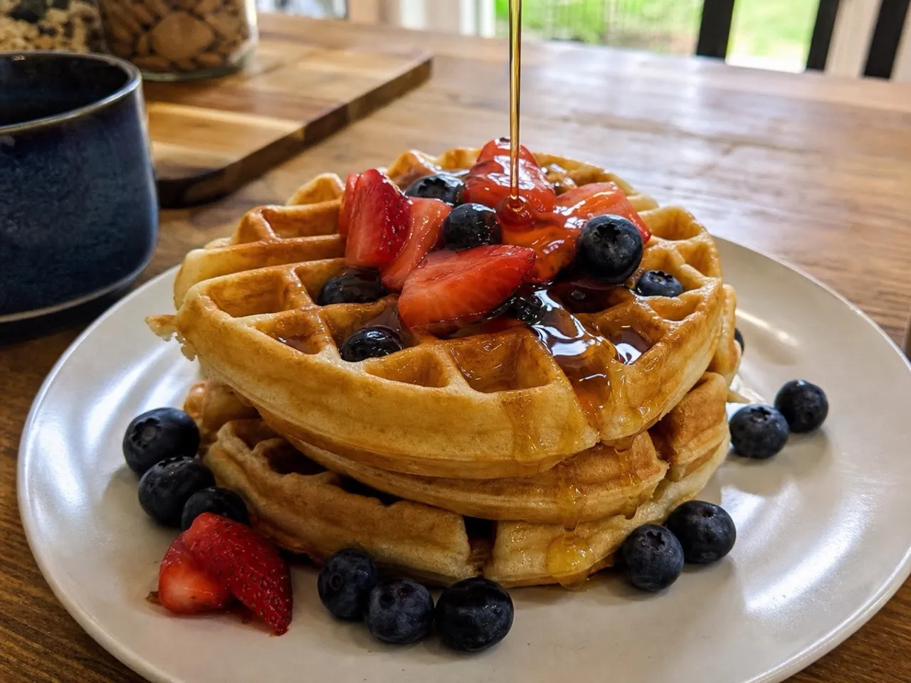 Vegan Waffles — served