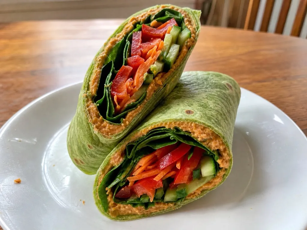 Veggie Wrap — plated and served