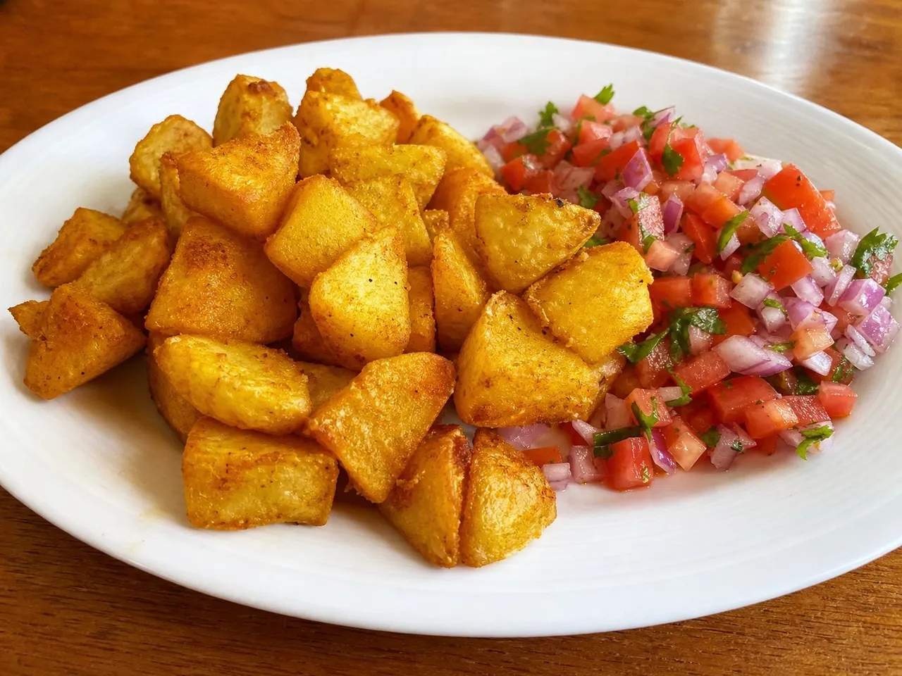 Viazi Karai — served