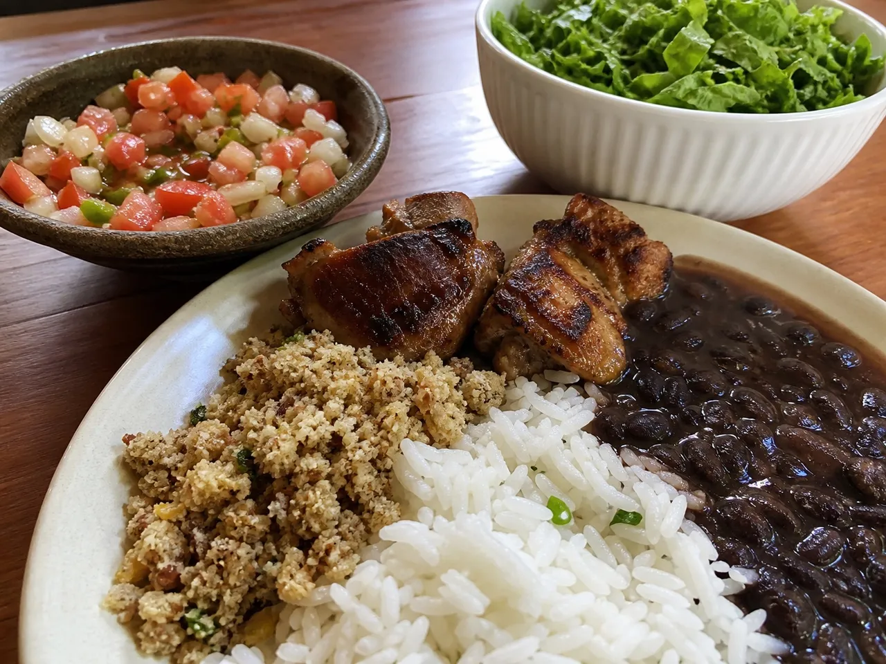 Vinagrete (Brazilian Tomato Onion Relish) — served