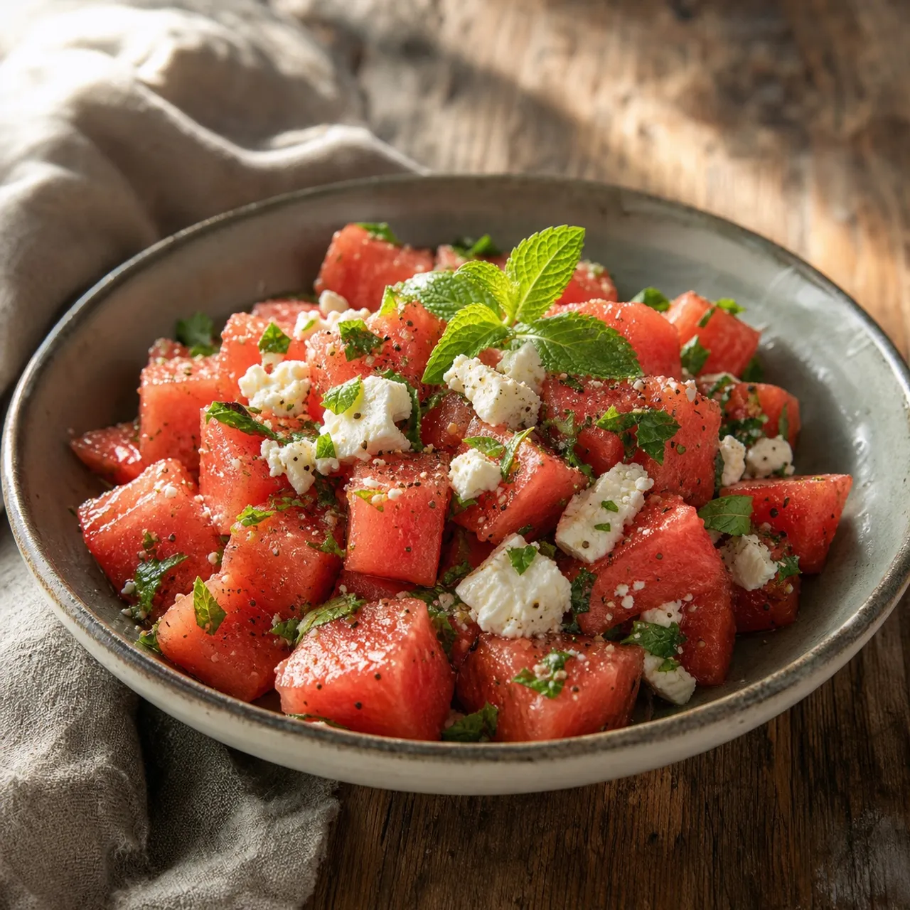 Watermelon Feta Mint Salad — Bbq recipe