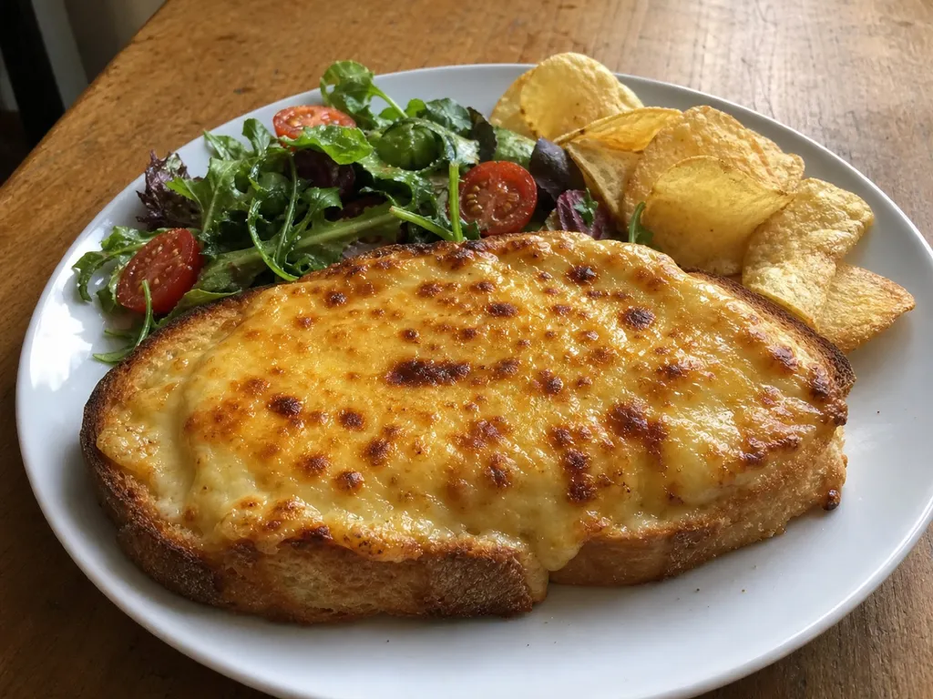 Welsh Rarebit — plated and served