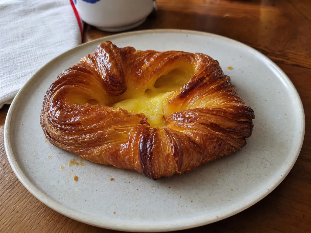 Wienerbrød — plated and served