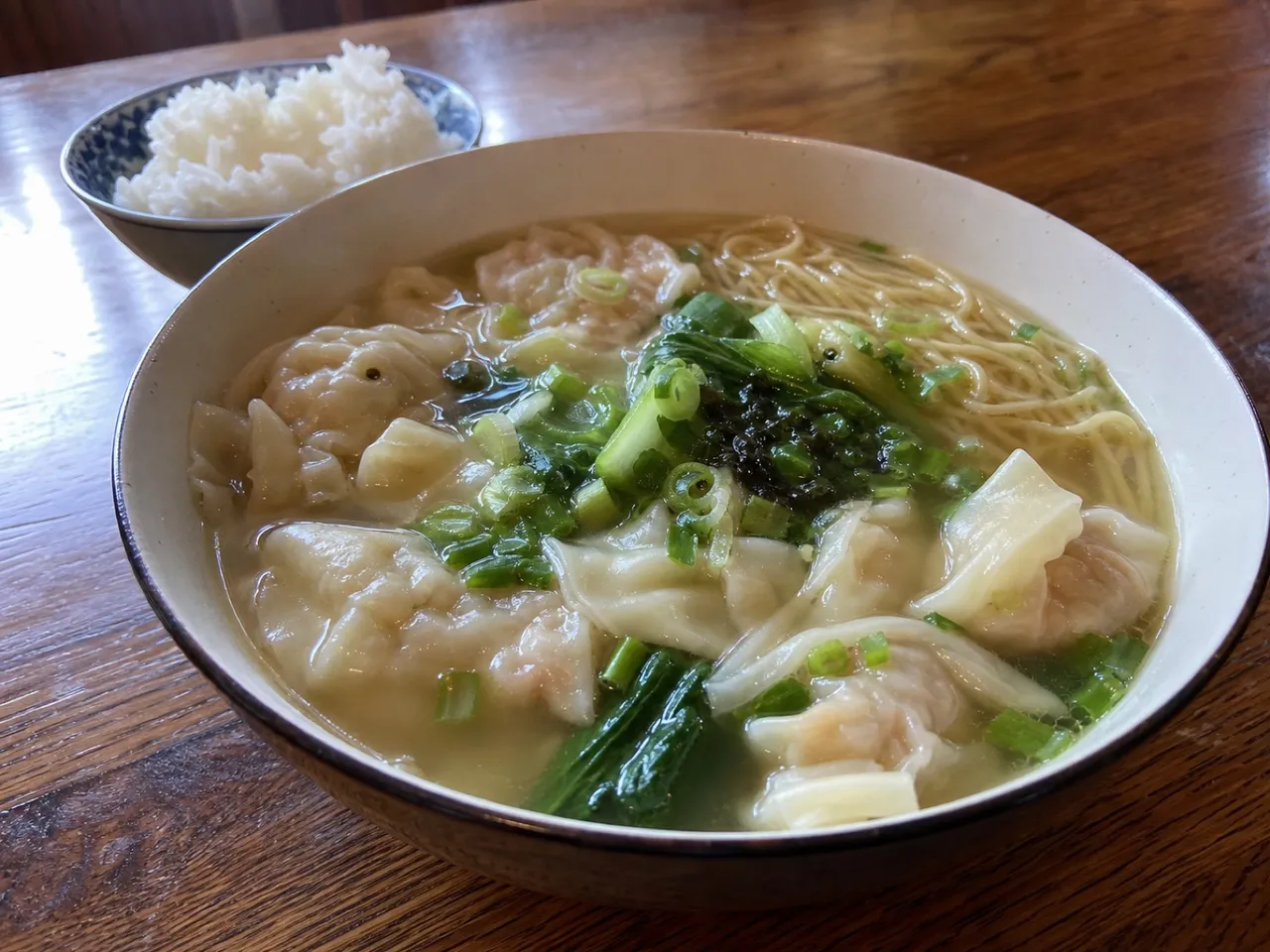 Wonton Soup — served