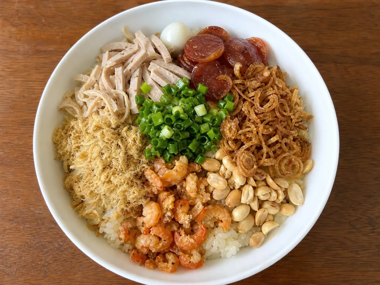 Xôi Mặn (Savory Sticky Rice) — served