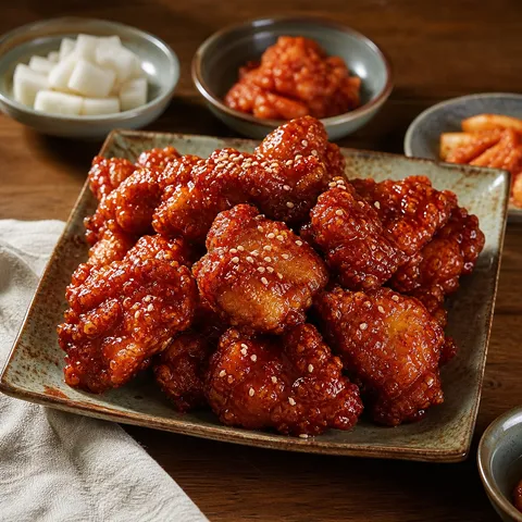 Yangnyeom Chicken (Korean Fried Chicken) — Korean recipe