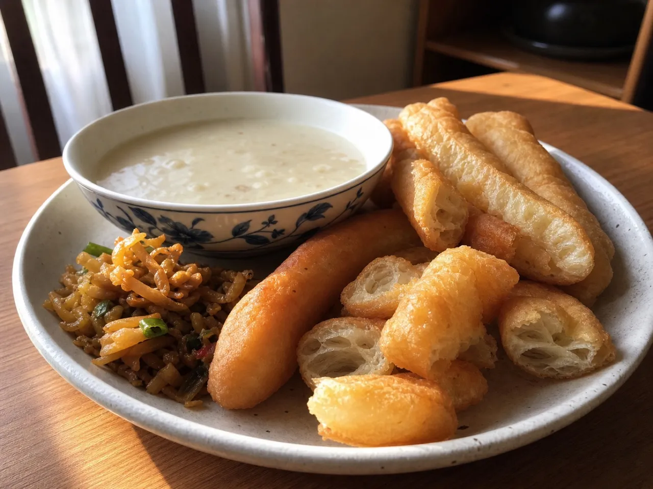 You Tiao (Chinese Churros) — served