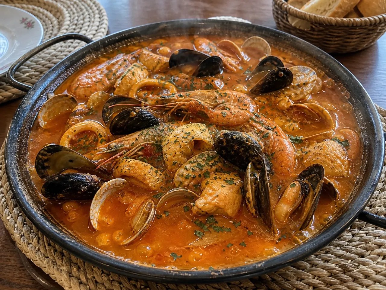 Zarzuela de Mariscos — served