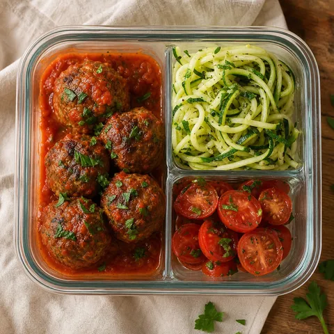 Zucchini Noodle Meatballs — Meal Prep recipe